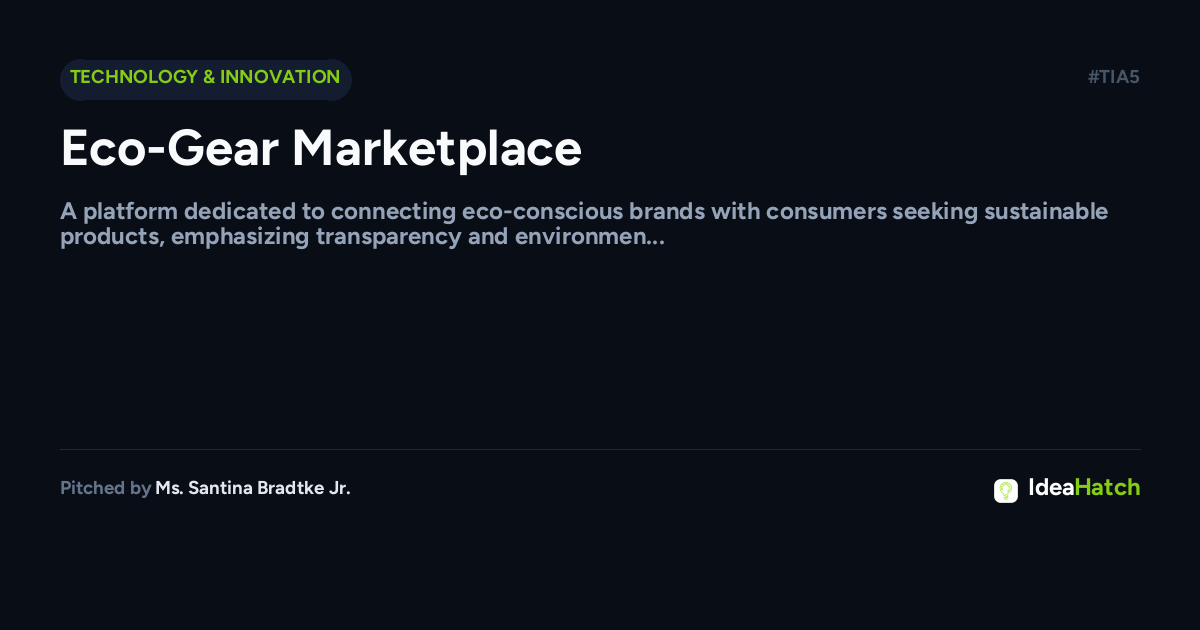 Eco-Gear Marketplace